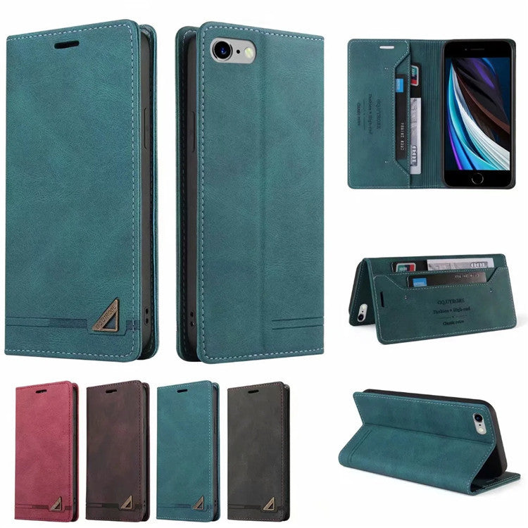 HKM-120915 Solid Color Flip Wallet Case for POCO X3 NFC with Suction and Card Slots