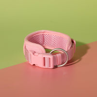 HKM-1209661 Cherry Blossom Pink Corduroy Pet Walking Set with Collar, Leash, Chest Harness & Mini Backpack