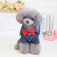 HKM-1210045 Plaid Dog Shirt for Small Pets - Comfortable Silk, Satin, and Velvet Blend, Sizes S to XXL
