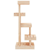 HKM-1210941 Multi-Level Cat Tree with Four Platforms Made of Solid Pine Wood, 45.5x49x103 cm