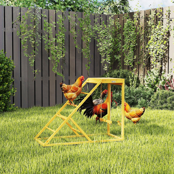 HKM-1211325 Chicken Activity Center with Perches, Ladder, and Swing for Healthy Poultry Playtime