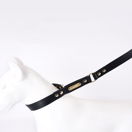 HKM-1211453 Durable PU Leather Explosion-Proof Dog Leash - Fashionable and Simple Design, Multiple Sizes Available