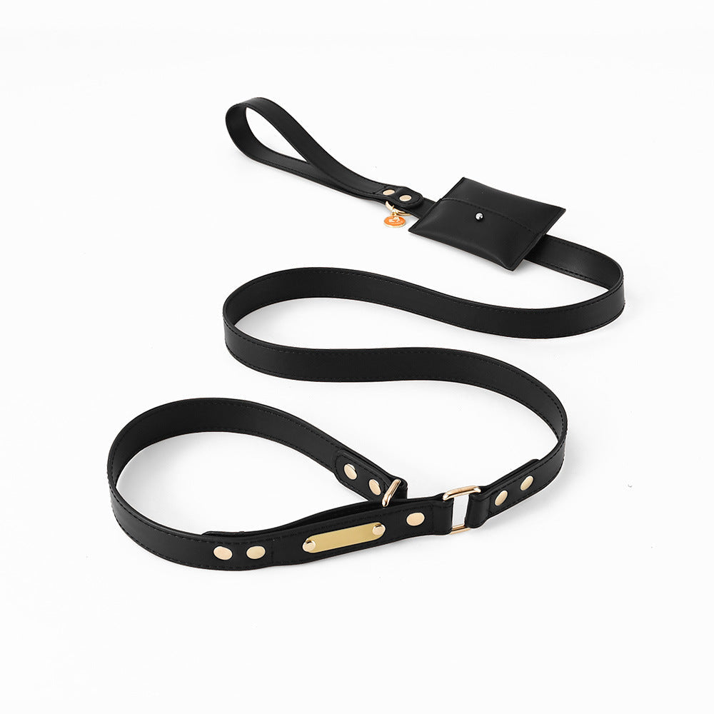 HKM-1211453 Durable PU Leather Explosion-Proof Dog Leash - Fashionable and Simple Design, Multiple Sizes Available