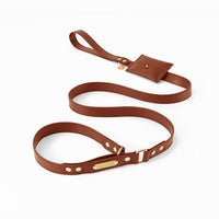 HKM-1211453 Durable PU Leather Explosion-Proof Dog Leash - Fashionable and Simple Design, Multiple Sizes Available