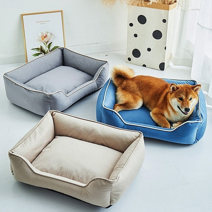 HKM-1211709 Large Soft Pet Kennel Pad in Multiple Colors for Dogs - Cozy Cloth Design