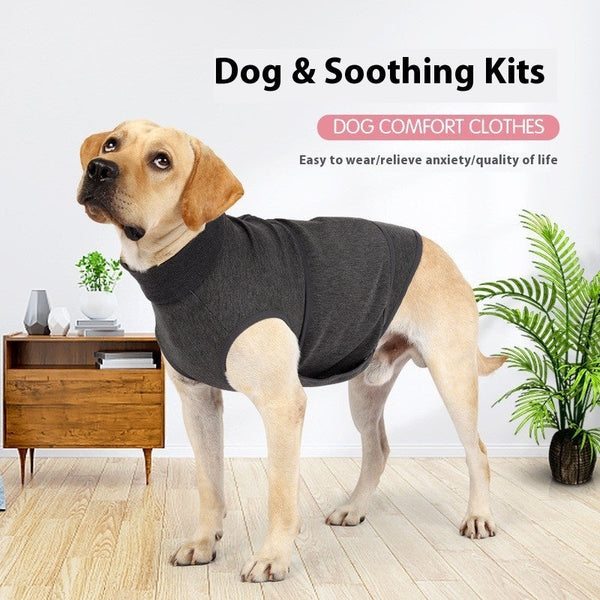 HKM-1212733 Pet Mood Soothing Clothes - Gray Comfort Apparel for Dogs and Cats in Various Sizes