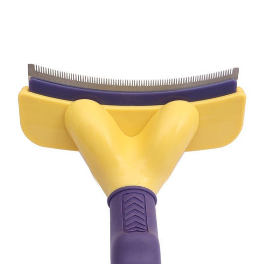 HKM-1213245 Teddy Golden Retriever Hair Removal Comb - Small & Large Sizes, Stainless Steel Blade, Plastic Handle