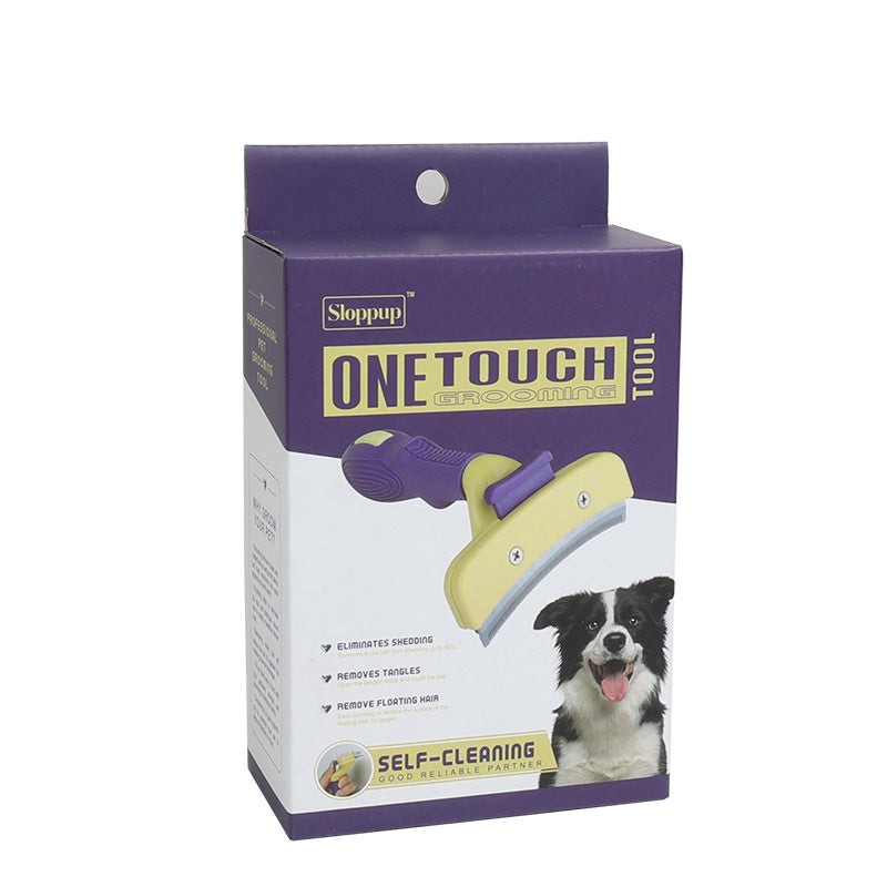 HKM-1213245 Teddy Golden Retriever Hair Removal Comb - Small & Large Sizes, Stainless Steel Blade, Plastic Handle