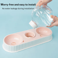 HKM-1213501 Automatic Pet Water Feeder 2.8L Dual Dish System for Cats and Dogs - Safe and Easy to Clean