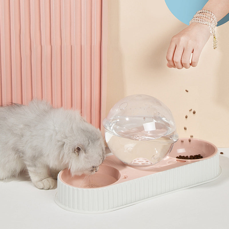 HKM-1213501 Automatic Pet Water Feeder 2.8L Dual Dish System for Cats and Dogs - Safe and Easy to Clean