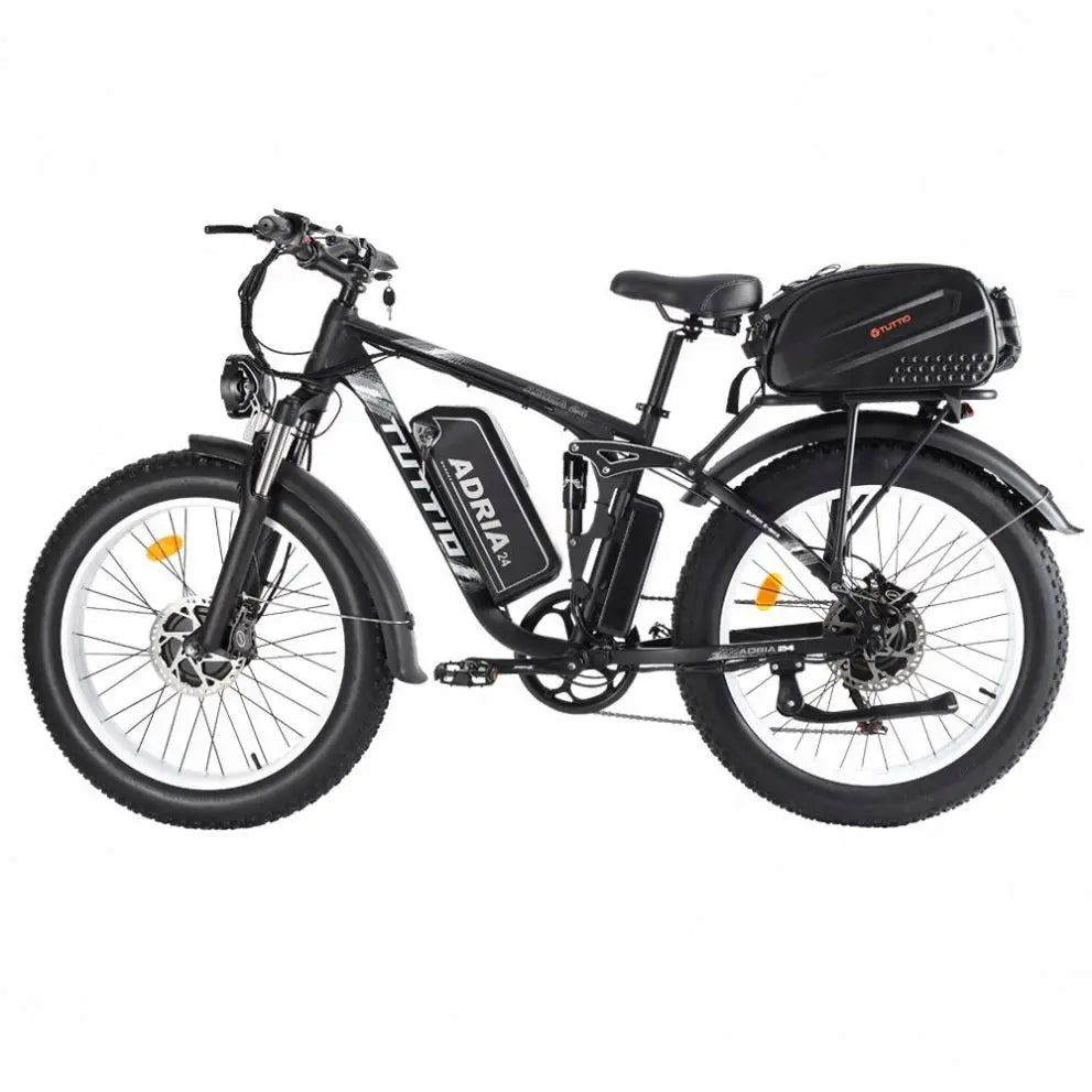 HKM-121363 4000W Dual Motor Electric Fat Tire Bike with Long Range 52V Battery and 7-Speed Gear System