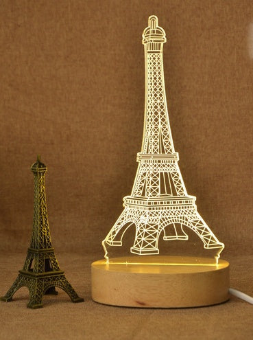 HKM-121427 3D Acrylic Jellyfish Night Light - Modern Minimalist Table Lamp for Bedroom and Gift Use