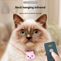 HKM-1215421 Rechargeable Infrared Cat Collar with Remote Control, Adjustable Neck Halter in Pink and Blue