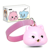 HKM-1215421 Rechargeable Infrared Cat Collar with Remote Control, Adjustable Neck Halter in Pink and Blue
