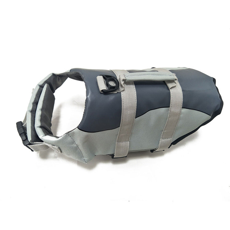 HKM-1216701 Rose Red & Silver Grey Pet Life Jacket - Safe & Durable Polyester Vest, Sizes XS to L