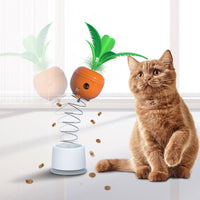 HKM-121683 Interactive Carrot Food Leaking Tumbler Toy for Cats - Engaging Pet Exercise Puzzle