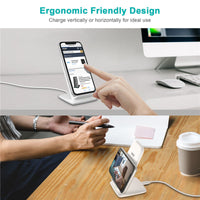 HKM-121683 Versatile Wireless Charger for Android Mobile Phones - Black, Horizontal & Vertical Design