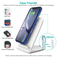 HKM-121683 Versatile Wireless Charger for Android Mobile Phones - Black, Horizontal & Vertical Design
