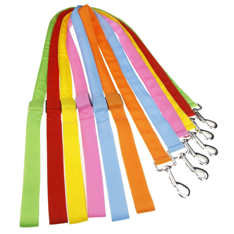 HKM-1217213 LED Adjustable Nylon Traction Belt Dog Leash with Multicolor Light - 120CM Length, 2.5CM Width
