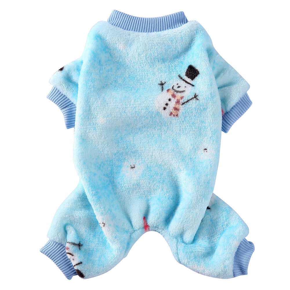 HKM-1217981 Cozy Coral Fleece Autumn Pet Clothing for Four-Legged Friends in Festive Designs