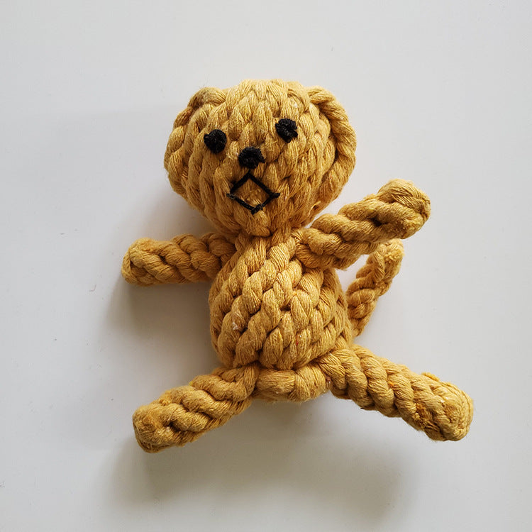 HKM-1218237 Cotton Rope Molar Toy Ball for Dogs - Teeth Cleaning and Bite Resistant