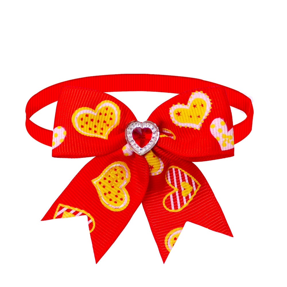 HKM-1219261 Candy Color Pet Bow Tie Accessory ¨C Spring and Autumn Use, Various Patterns Available