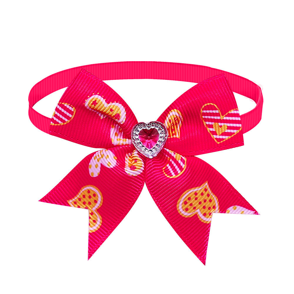 HKM-1219261 Candy Color Pet Bow Tie Accessory ¨C Spring and Autumn Use, Various Patterns Available