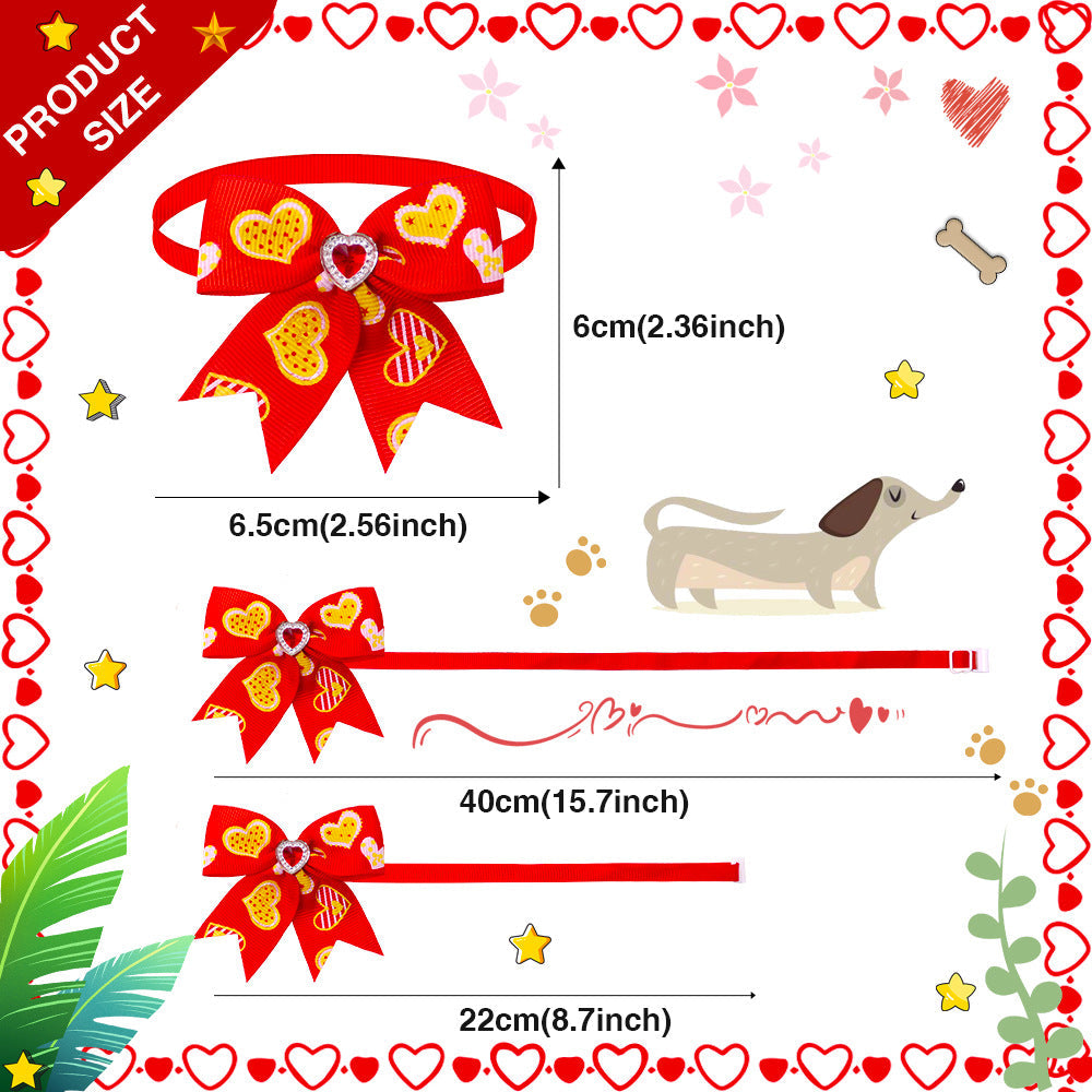 HKM-1219261 Candy Color Pet Bow Tie Accessory ¨C Spring and Autumn Use, Various Patterns Available