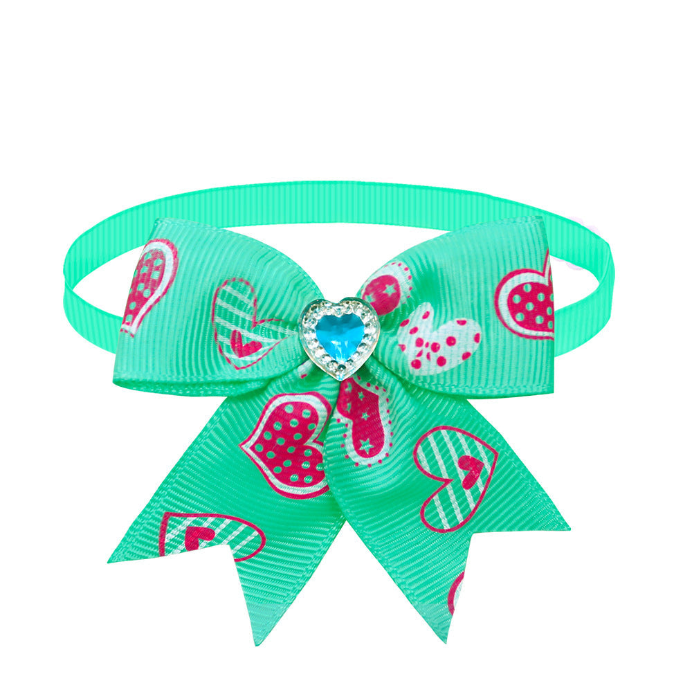 HKM-1219261 Candy Color Pet Bow Tie Accessory ¨C Spring and Autumn Use, Various Patterns Available