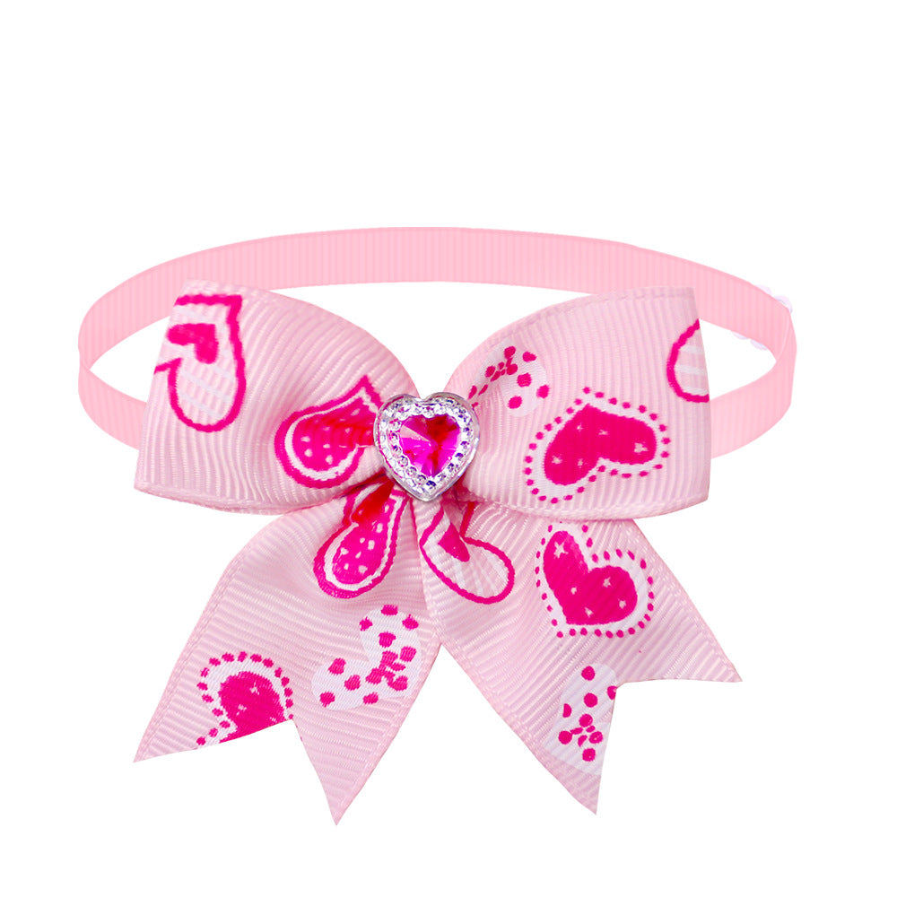 HKM-1219261 Candy Color Pet Bow Tie Accessory ¨C Spring and Autumn Use, Various Patterns Available