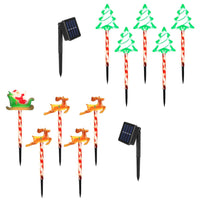 HKM-121939 Christmas Outdoor Pathway Light Set with 8 Modes, IP44 Waterproof Solar Stake Lights for Yard and Garden Decoration