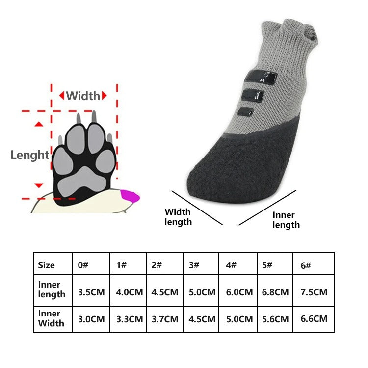 HKM-1220029 Waterproof Anti-Slip Dog Sneakers for Outdoor Adventures, Warm and Wear-Resistant