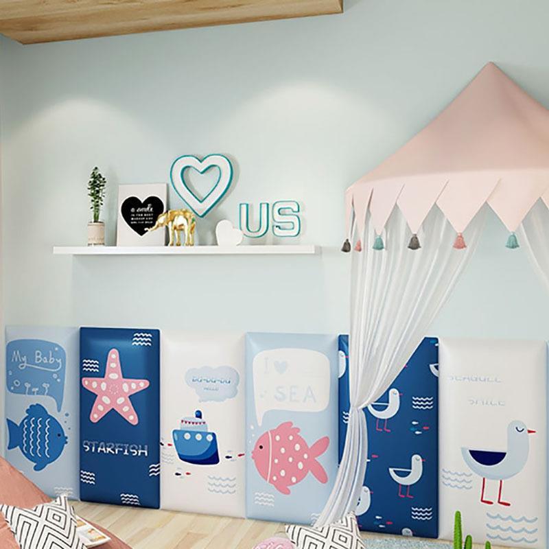 HKM-122131 Cartoon-Themed Soft Headboard in Customizable Sizes and Colors