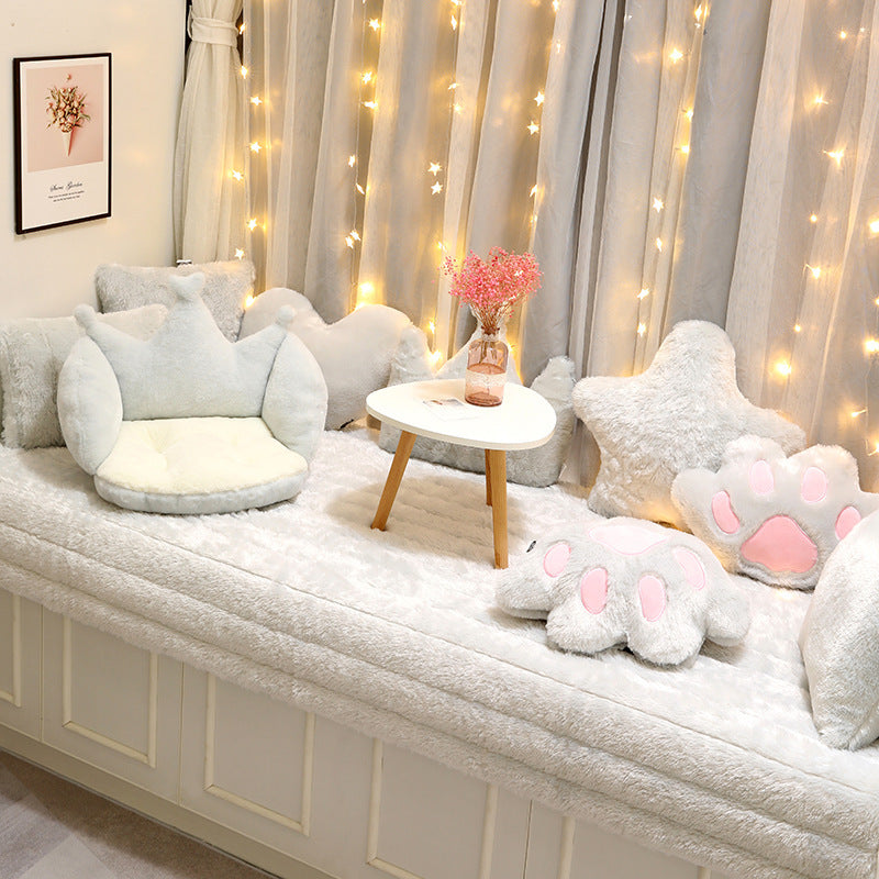HKM-122195 Imitation Rabbit Plush Floor Lazy Mat - Modern Cushion for Living Room, Bedroom, and More