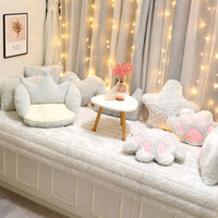 HKM-122195 Imitation Rabbit Plush Floor Lazy Mat - Modern Cushion for Living Room, Bedroom, and More