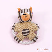 HKM-1222845 Durable Cotton Rope Dog Toy with Sound, Molar Teeth Cleaning & Knot Training Features