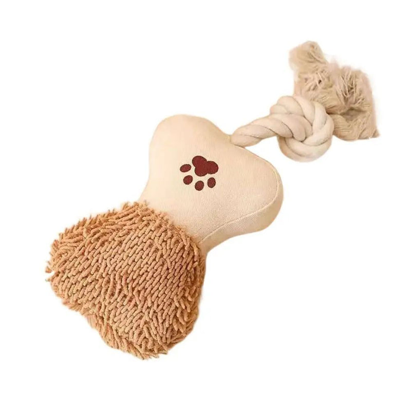 HKM-1222845 Durable Cotton Rope Dog Toy with Sound, Molar Teeth Cleaning & Knot Training Features