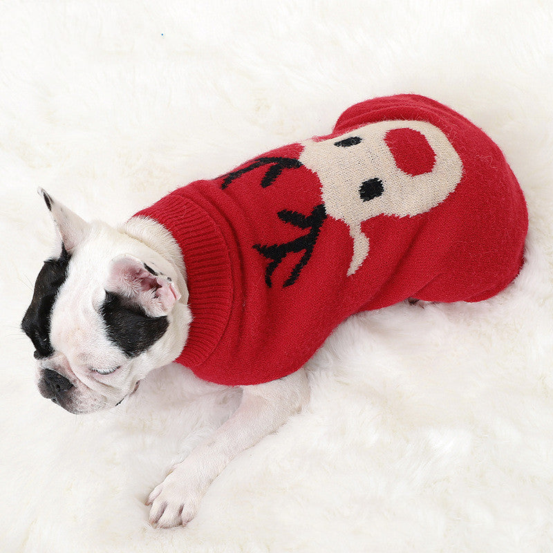 HKM-1223741 Festive Red and Green Dog Sweater for Holiday Cheer