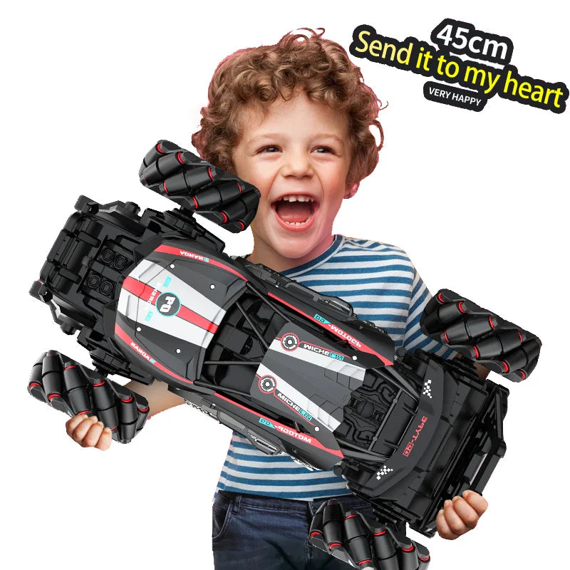 HKM-122387 Large Size 1:8 Drift RC Stunt Car - 360 Rotating Remote Control Racing Vehicle for Indoor-Outdoor Fun