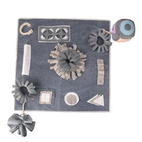 HKM-1223997 Interactive Dog Sniffing Mat in Gray - Soft Polar Flannel, 70x70CM, Perfect for Engaging Play