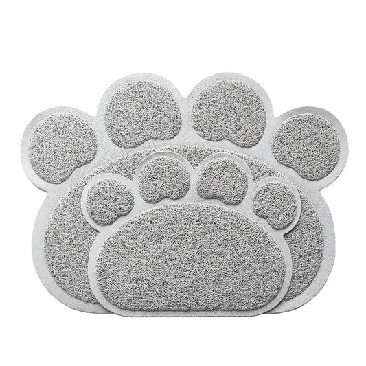 HKM-1225021 Splash-Proof Cat Litter Mat with Cat's Paw Design – Durable and Easy to Clean