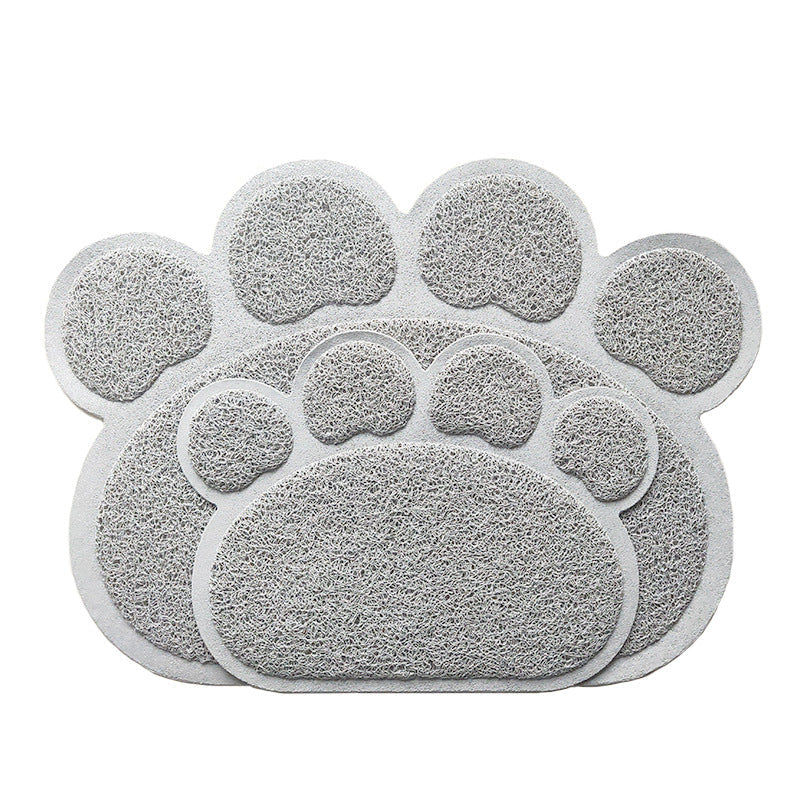 HKM-1225021 Splash-Proof Cat Litter Mat with Cat's Paw Design – Durable and Easy to Clean