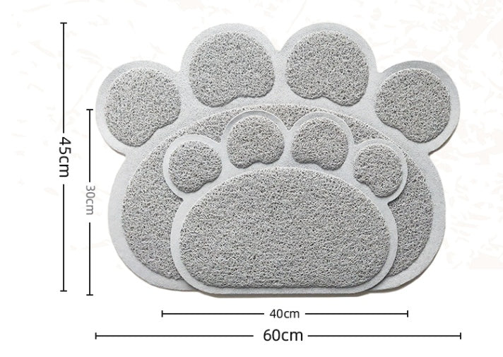 HKM-1225021 Splash-Proof Cat Litter Mat with Cat's Paw Design – Durable and Easy to Clean