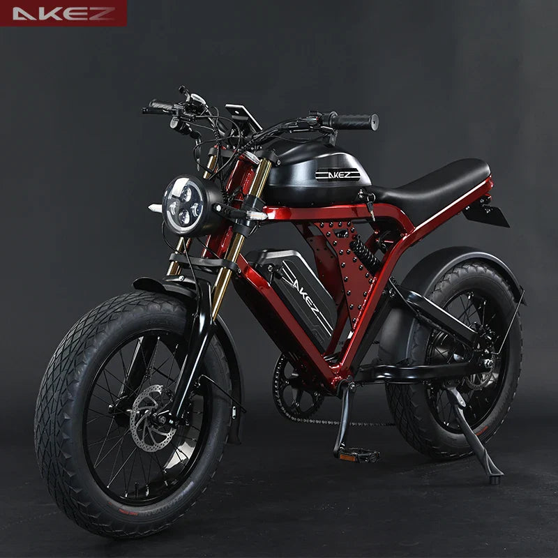 HKM-122515 Akez King Kong 52V 1500W Electric Bike with Dual Batteries – Long-Range 55Ah E-Bike for Adults