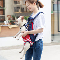HKM-1225405 Durable Canvas Pet Outing Backpack with Breathable Mesh and Adjustable Straps