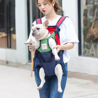 HKM-1225405 Durable Canvas Pet Outing Backpack with Breathable Mesh and Adjustable Straps