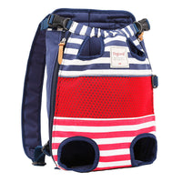 HKM-1225405 Durable Canvas Pet Outing Backpack with Breathable Mesh and Adjustable Straps