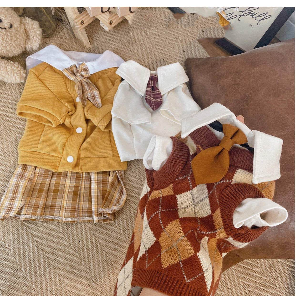 HKM-1226941 Pet Dress in British Plaid Design – Spring Collection Sweater Vest & Dress Options