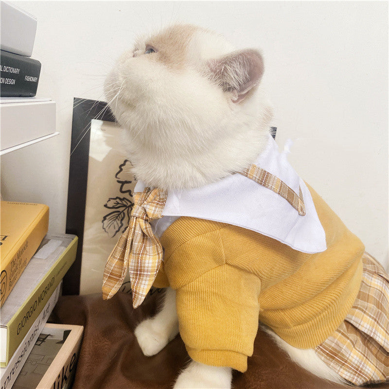HKM-1226941 Pet Dress in British Plaid Design – Spring Collection Sweater Vest & Dress Options