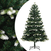HKM-122771 Snow-Covered Foldable Artificial Christmas Tree - 180 cm, Lifelike Green and White Design
